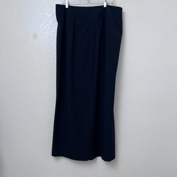 Lane Bryant Womens‎ Size 18 Black Maxi Skirt Pockets Career Stretch Rayon Blend - Picture 5 of 7